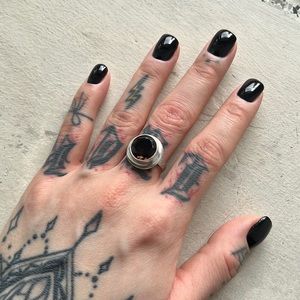 Sterling Silver Smokey Quartz Ring size 8